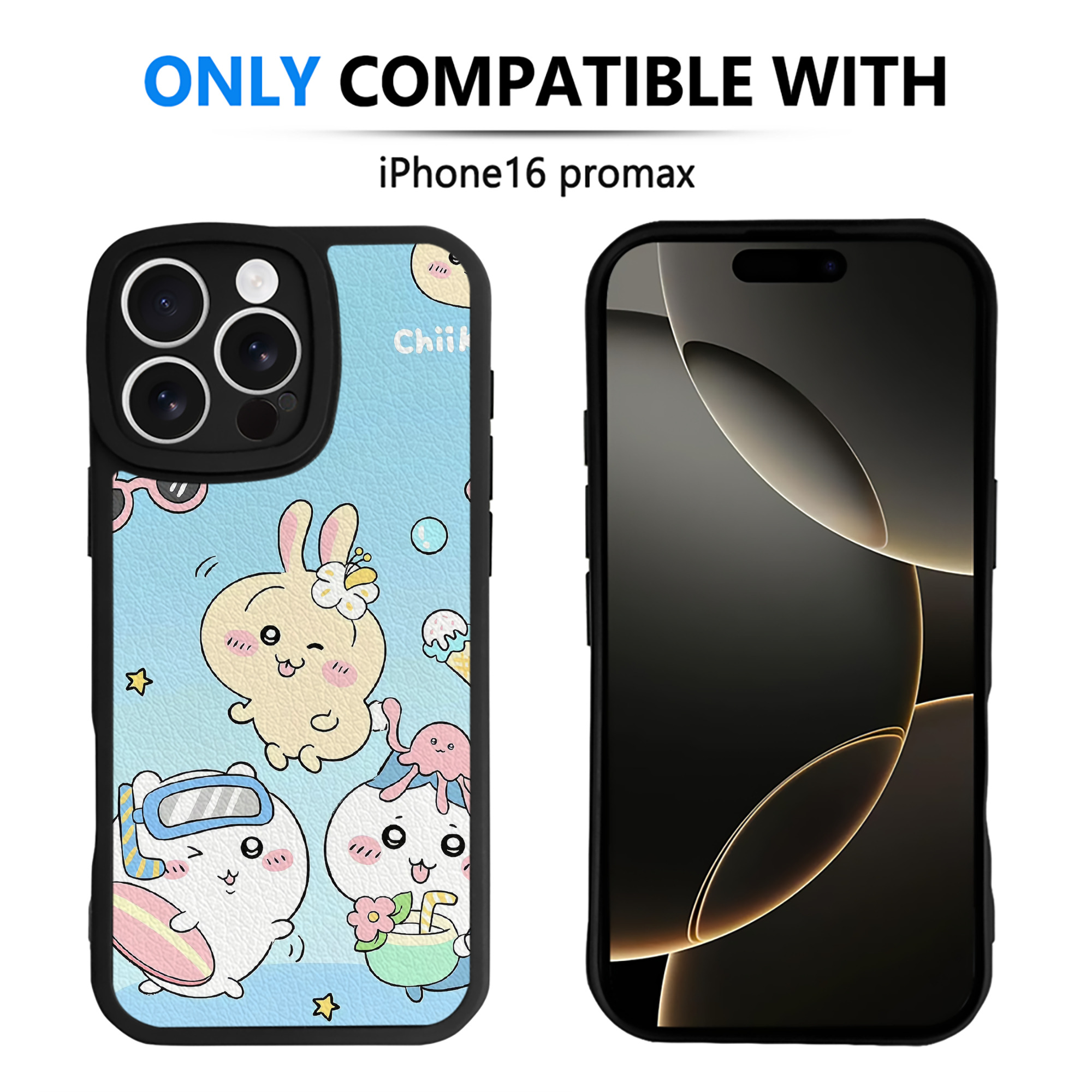 （画像用） ちいかわ Chii-kawa 【iPhone 16シリーズ対応】シリコンスマホケース（レザー調） 材質：シリコン